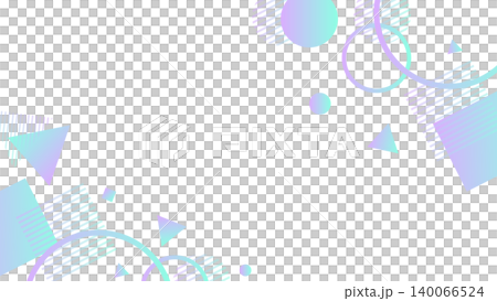 Blue gradient geometric Memphis frame background, landscape orientation 16:9 Blue gradient geometric Memphis frame background, landscape orientation 16:9 140066524