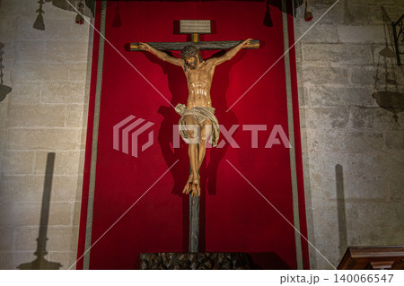 Wooden Crucifix Statue 140066547