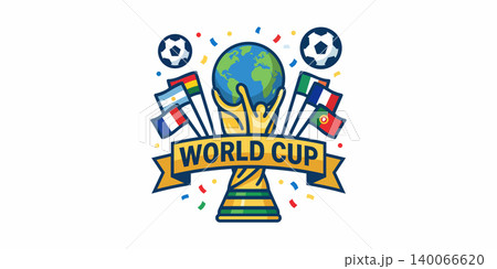 World cup soccer trophy with flags and confetti vector illustration worldcup football confetti celebration championship competition tournament international illustration colorful champion World cup soccer trophy with flags and confetti vector illustration worldcup football confetti celebration championship competition tournament international illustration colorful champion 140066620
