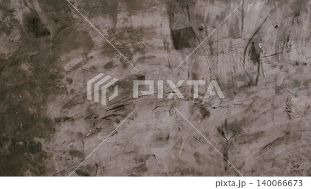 Dark grey bare concrete wall texture background with trowel marks. Industrial loft cement surface. 140066673