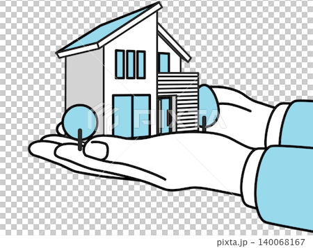 Illustration of buying a house Illustration of buying a house 140068167