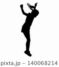 A skinny slender girl jumping 140068214