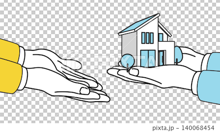 家を購入するイラスト 家を購入するイラスト 140068454
