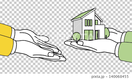 家を購入するイラスト 家を購入するイラスト 140068455