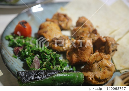 Traditional delicious Turkish foods; Turkish name; Shish kebab Traditional delicious Turkish foods; Turkish name; Shish kebab 140068767