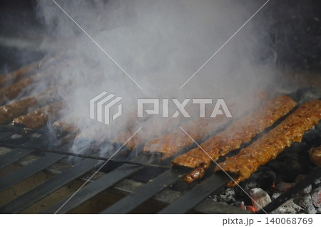 Turkish Adana Kebab On The Grill Turkish Adana Kebab On The Grill 140068769