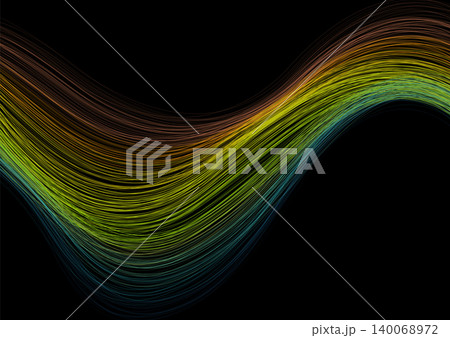 Colorful wavy lines abstract minimal elegant background 140068972