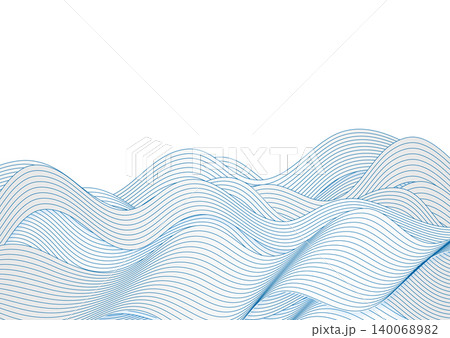 White paper and blue linear water waves abstract concept background White paper and blue linear water waves abstract concept background 140068982