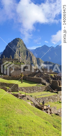 The ancient Inca city of Machu Picchu against the backdrop of the iconic Mount Huayna Picchu. The ancient Inca city of Machu Picchu against the backdrop of the iconic Mount Huayna Picchu. 140069475