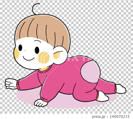 Illustration of a babbling baby Illustration of a babbling baby 140070215