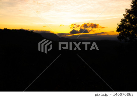 Sunset blur nature summer background cloud gradient overlay dramatic weather orange sky evening sunrise pastel color effect pattern abstract spring light beauty template yellow wallpaper tropical. 140070865