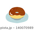 ドーナツのミニマルフラットイラスト　資料挿絵・SNS用のシンプルデザイン 140070989
