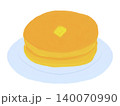 パンケーキのミニマルフラットイラスト　資料挿絵・SNS用のシンプルデザイン 140070990