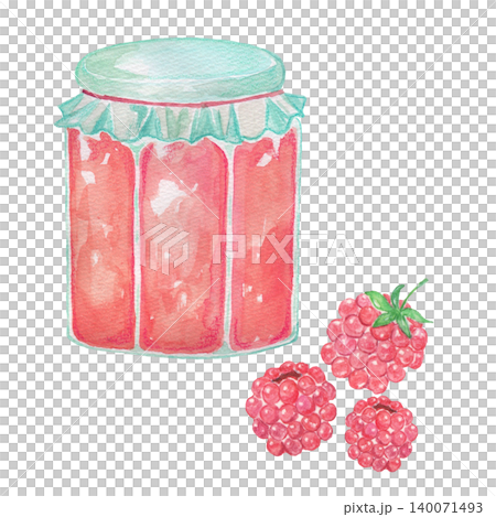 Raspberry jam / watercolor / jam jar Raspberry jam / watercolor / jam jar 140071493