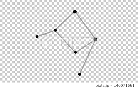 Monochrome illustration of the constellation lines of Libra Monochrome illustration of the constellation lines of Libra 140071661