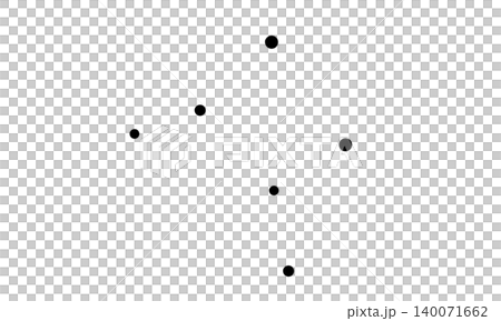 Illustration of the constellation Libra (only black stars, no connecting lines) 140071662