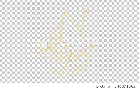 A line drawing illustration of the Libra constellation (a scale and constellation lines in gold, line art only, no coloring). A line drawing illustration of the Libra constellation (a scale and constellation lines in gold, line art only, no coloring). 140071663