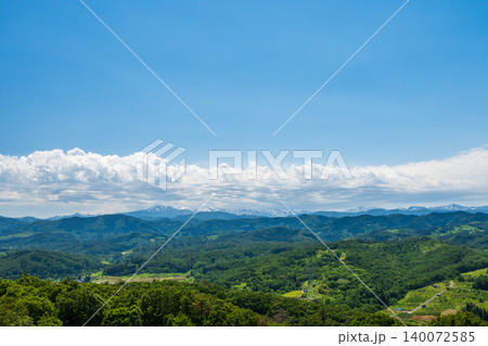 山形の自然風景 山並みの雄大な景観 山形の自然風景 山並みの雄大な景観 140072585
