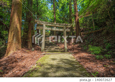 飛鳥川上坐宇須多岐比売命神社参道　奈良県明日香村 140072627