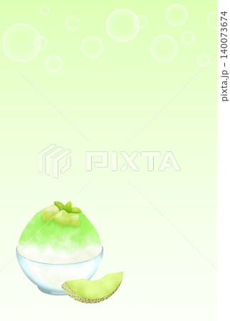かき氷の背景〈メロン〉 140073674