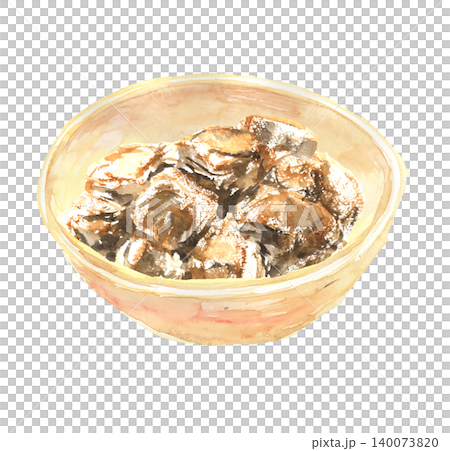 碗中紅糖的水彩插圖 碗中紅糖的水彩插圖 140073820
