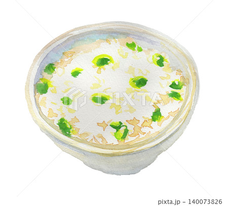 枝豆ご飯の水彩イラスト 枝豆ご飯の水彩イラスト 140073826