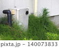 給湯機の周りで育つ雑草の様子 140073833