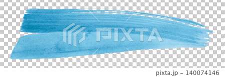 Light blue brush isolated on transparent background Light blue watercolor Light blue brush isolated on transparent background Light blue watercolor 140074146