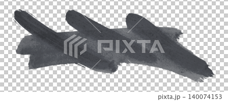 dark gray brush isolated on transparent background dark gray watercolor 140074153