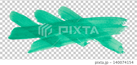 green brush isolated on transparent background green watercolor green brush isolated on transparent background green watercolor 140074154