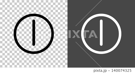 シンプルな時計や時刻のアイコンイラスト 6時 12時 シンプルな時計や時刻のアイコンイラスト 6時 12時 140074325