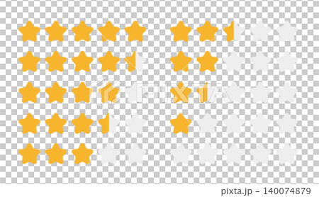 A five-star rating chart with rounded corners; a simple illustration of a star rating chart. A five-star rating chart with rounded corners; a simple illustration of a star rating chart. 140074879