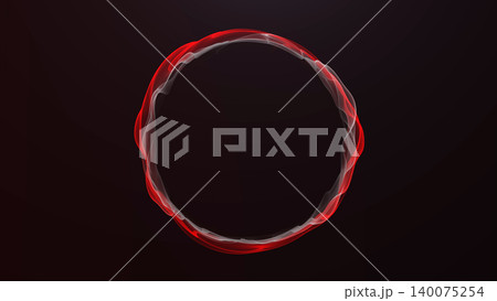 4K red glowing energy ring on dark background, particle portal frame with futuristic digital aura, cyber motion style and clean central copy space. 4K red glowing energy ring on dark background, particle portal frame with futuristic digital aura, cyber motion style and clean central copy space. 140075254