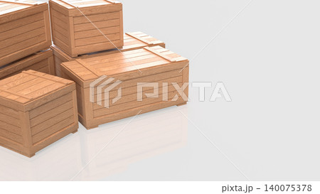 Wooden Cargo Crates For Warehouse Storage 3d render. Wooden Cargo Crates For Warehouse Storage 3d render. 140075378