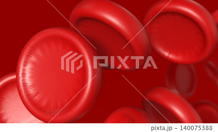 Red Blood Cells Flowing Through Artery 3d Render. Red Blood Cells Flowing Through Artery 3d Render. 140075388
