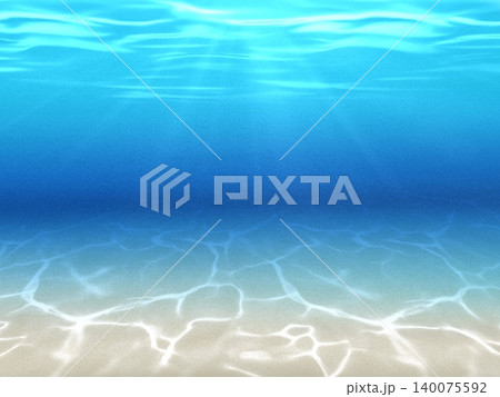 光が差し込む海底の背景イラスト 光が差し込む海底の背景イラスト 140075592