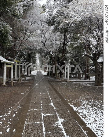 雪の積もった参道 雪の積もった参道 140075824