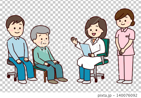 Patients and their families receiving medical treatment Patients and their families receiving medical treatment 140076092