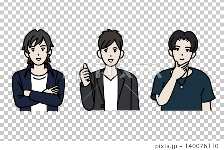 イケメン、ハンサムな男性のイラスト 140076110