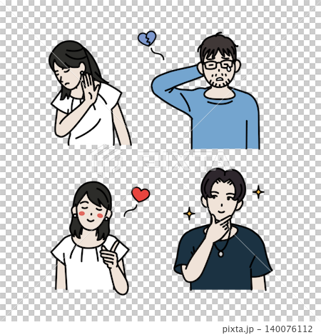 ルッキズムでフラれる男性のイラスト ルッキズムでフラれる男性のイラスト 140076112