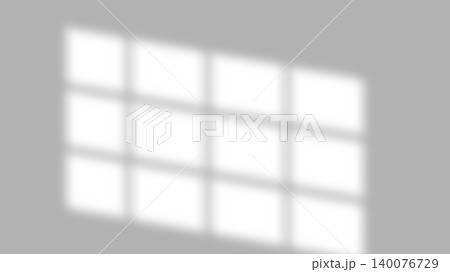 Realistic window grid shadow overlay with soft light on a neutral grey background Realistic window grid shadow overlay with soft light on a neutral grey background 140076729