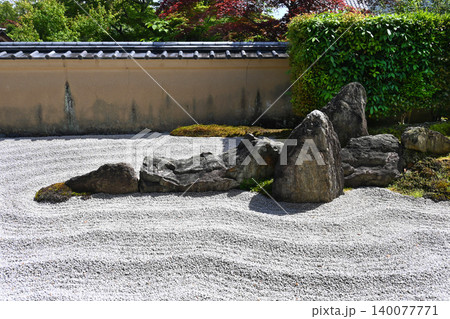 京都市紫野 瑞峯院の枯山水庭園 独坐庭 140077771