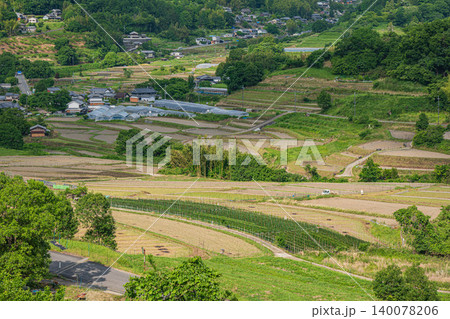 稲渕の棚田 秘密の展望台からの景観 奈良県明日香村 稲渕の棚田 秘密の展望台からの景観 奈良県明日香村 140078206