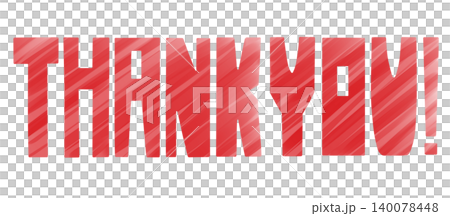 THANK YOU! (Red text, no border) THANK YOU! (Red text, no border) 140078448