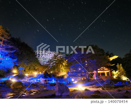 草津温泉 西の河原公園の星空 草津温泉 西の河原公園の星空 140078454