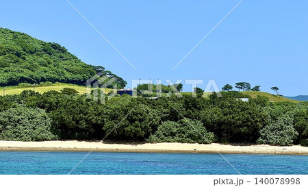 沖縄の石垣島の大崎ビーチの青い海 140078998