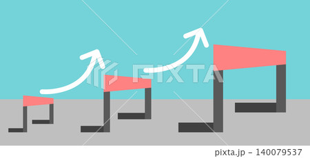 目標達成へのロードマップのイラスト 目標達成へのロードマップのイラスト 140079537