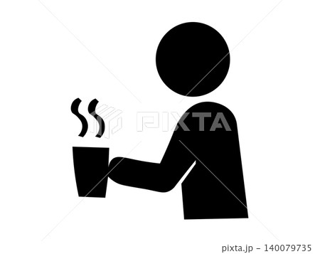 コーヒー休憩をする会社員アイコン 140079735