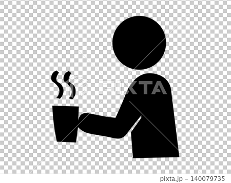 コーヒー休憩をする会社員アイコン 140079735
