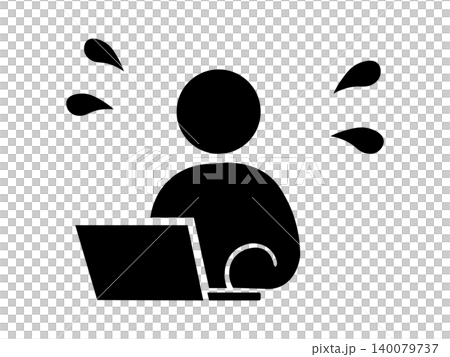 忙碌的上班族的工作圖標 140079737